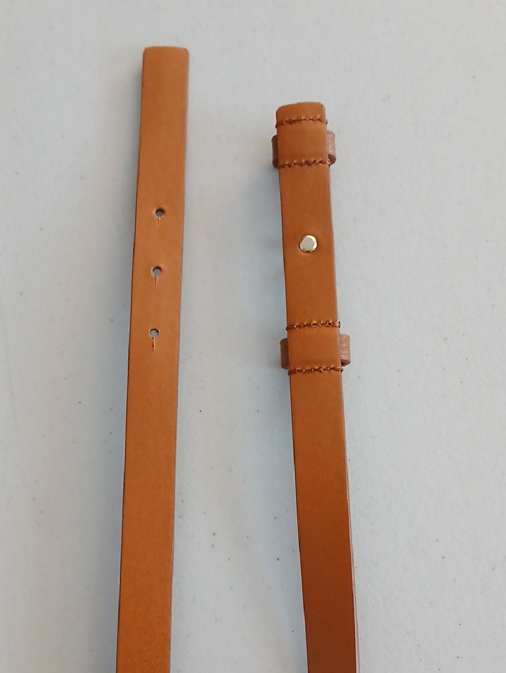 Reiss Womens Hayley Tan Leather Slim Belt with Subtle Grain - Picture 6 of 6